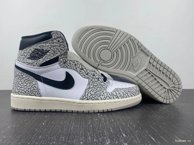 Cheap Air Jordan DZ5485-052 1 White Cement OG High 0702